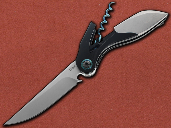 [CRKT] Fial Stainless Black Waiters Corkscrew Folding Knife -10%
