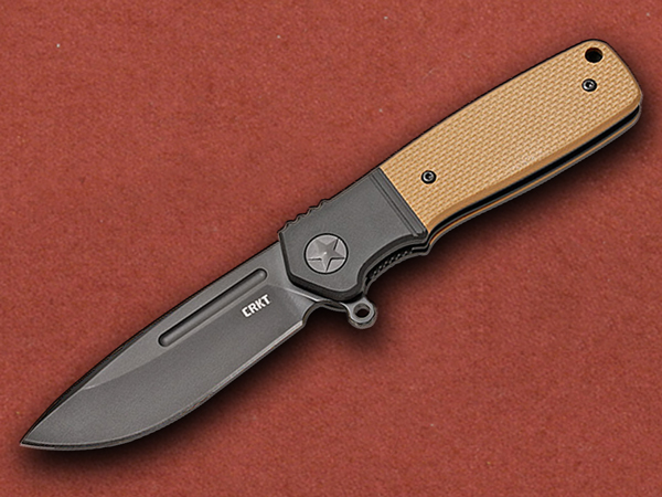 [CRKT] Homefront Compact, Black DLC, Desert Tan G10, Ken Onion