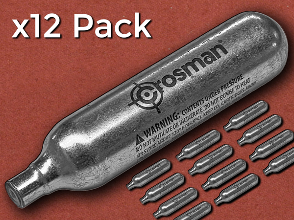 12g Capsule [Crosman] CO2 Cartridge (C02) Bulb x12 Pack +2 Free