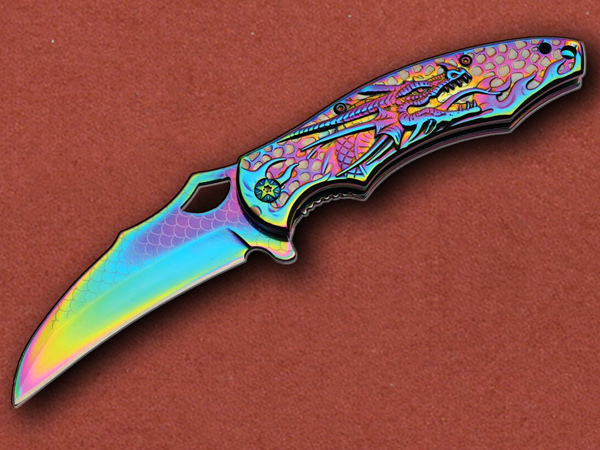 Dragon Flame Spectrum Scale Knife