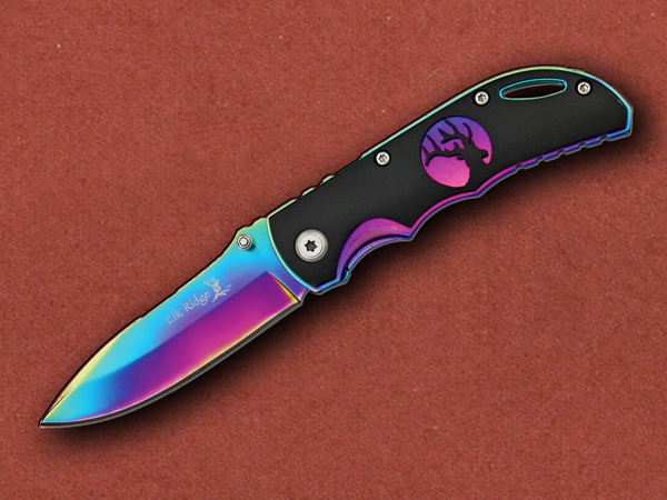 [Elk Ridge] Rainbow Titanium Nitride Lock Knife ER134RB
