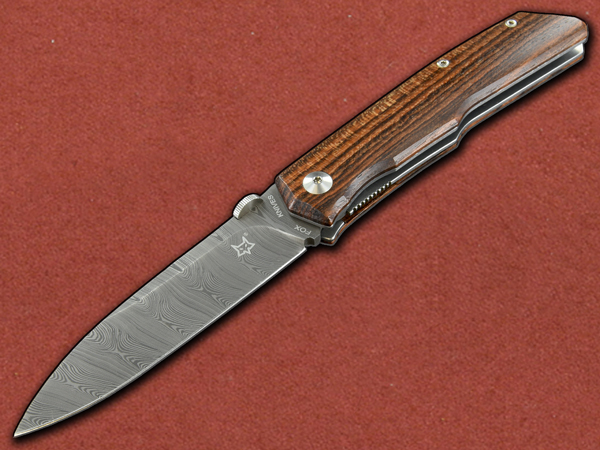 [Fox Knives] Terzuola 525, Stainless Damasco, Bocote Wood