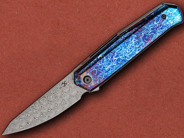 [Kansept] Integra Damascus, Anodized Lightning Strike Titanium