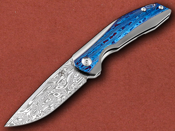 [Kansept] Mini Damasteel Accipiter, Timascus Framelock