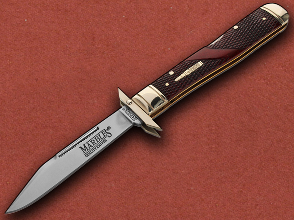 [Marbles] Folding Swing Guard Checkered Bone Lockback