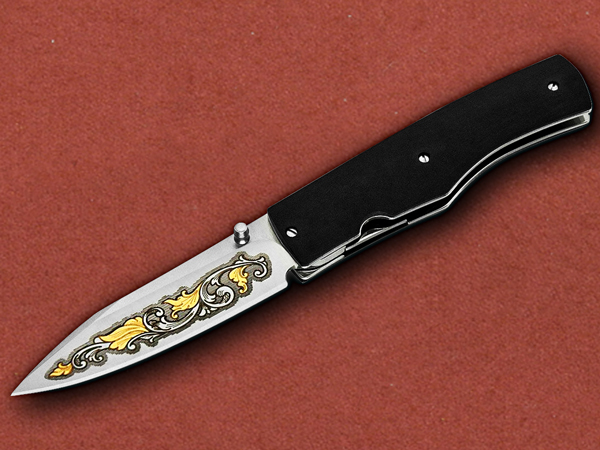 [Maserin] 24k Golden Knife Ebony Wood 398/KT