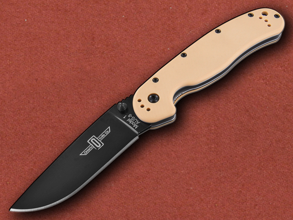[Ontario] RAT 1 AUS-8 Stainless Steel Tan Linerlock Knife