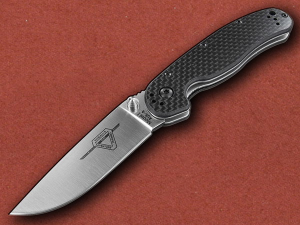 [Ontario] RAT 1 AUS-8 Stainless Steel Carbon Fibre Linerlock