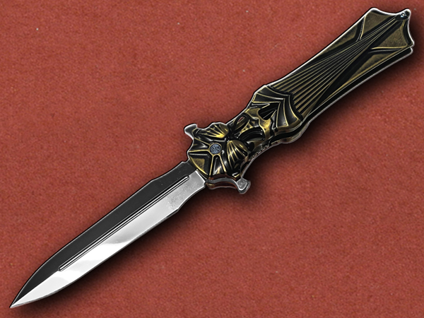 [Rikeknife] Amulet Gold, Mermaid Ti, Mirrored M390 DE Blade