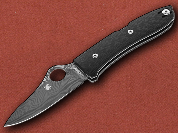 [Spyderco] SpyOpera Carbon Fibre, Damasteel Sprint Run