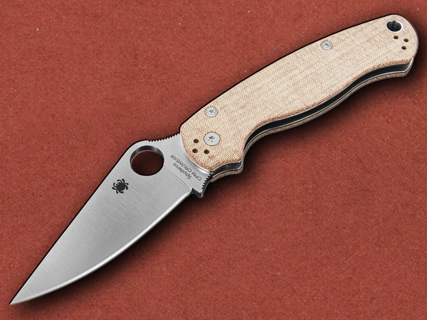 [Spyderco] Para Military 2 Brown Canvas Micarta (PM2)