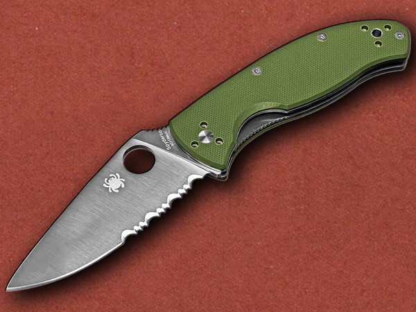 [Spyderco] Tenacious G10 Green Partially Serrated SC122GPSGR