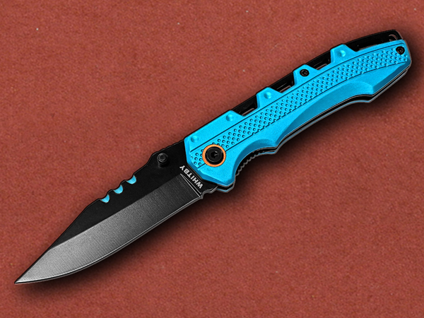 [Whitby&Co] Blue Aluminium Liner Lock Knife LK475