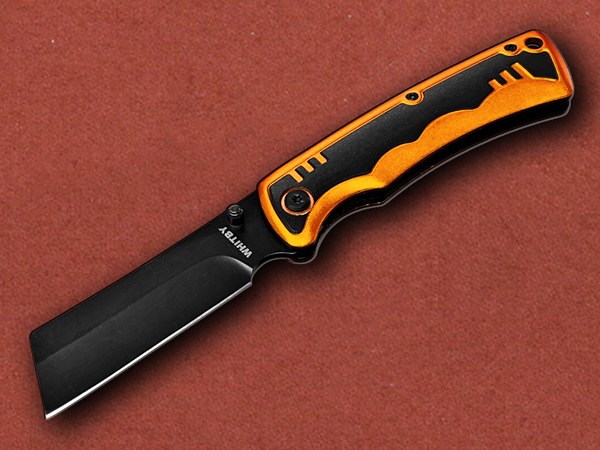 [Whitby&Co] Cleaver Orange & Black Aluminium Liner Lock LK475