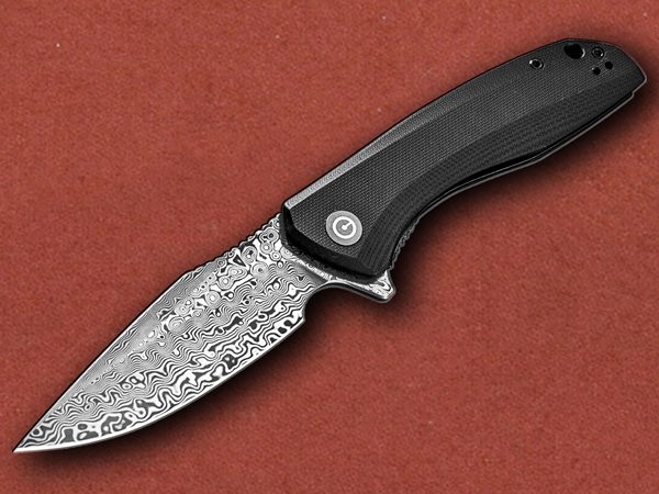 [CIVIVI] Baklash, Black Carbon Fibre, Damascus