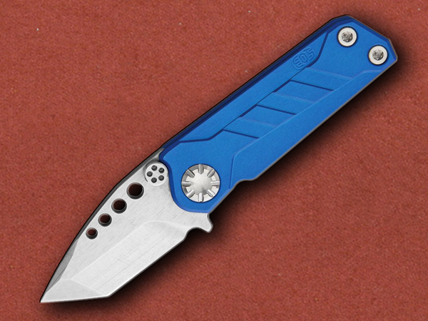 [EOS] Prawn Tanto Blue Aluminium Friction Folder EOS016