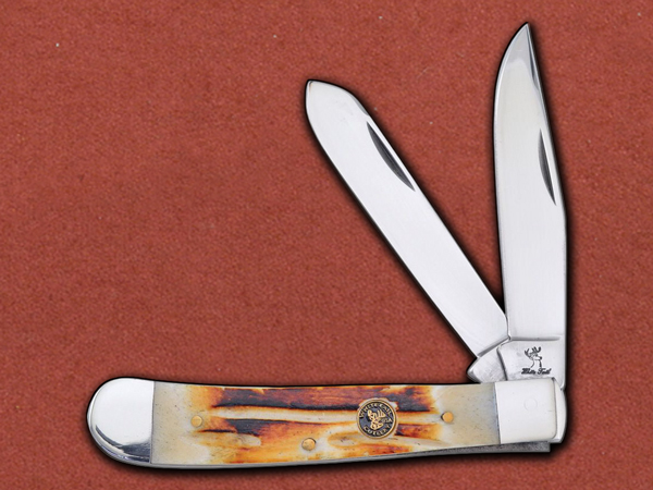 [WhiteTail Cutlery USA] White Jigged Bone Trapper