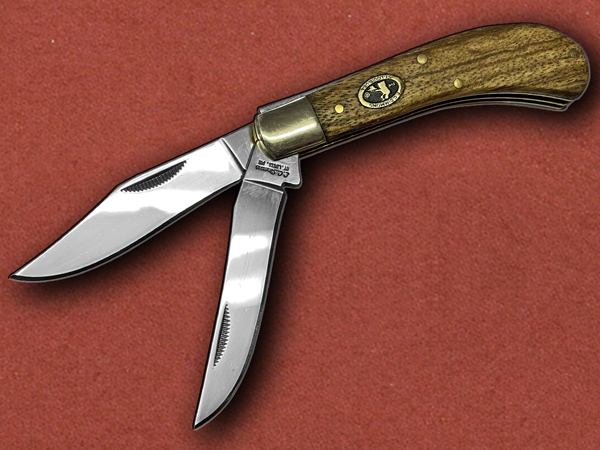 [Frost Cutlery] Zebrawood Saddlehorn Pocket Knife