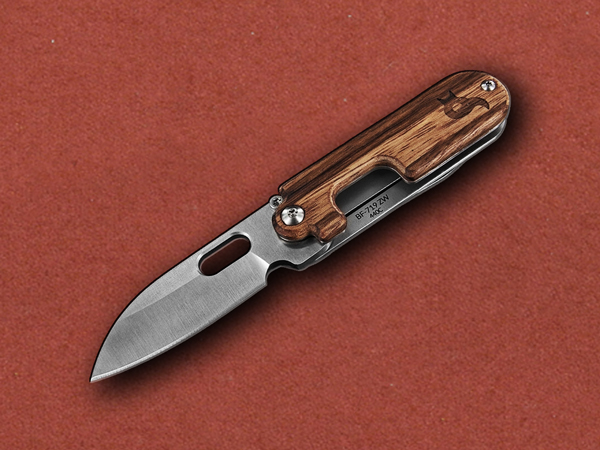 [BlackFox] Bean GEN 2 Satin Stainless, Olive Wood, UK Friendly