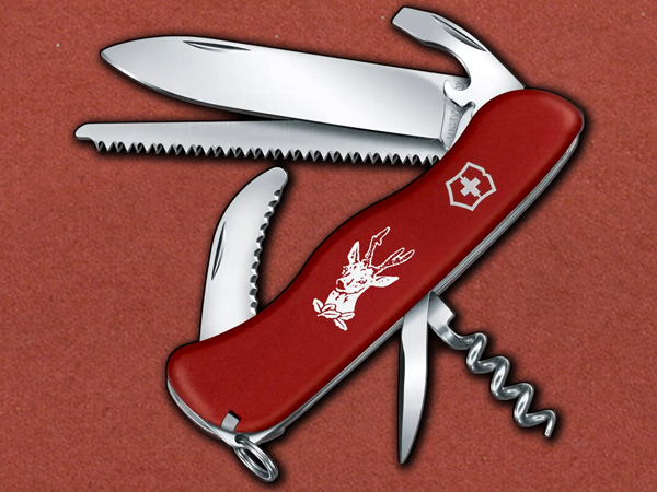 [Victorinox] Hunter Red, Locking Swiss Army Knife (SAK)