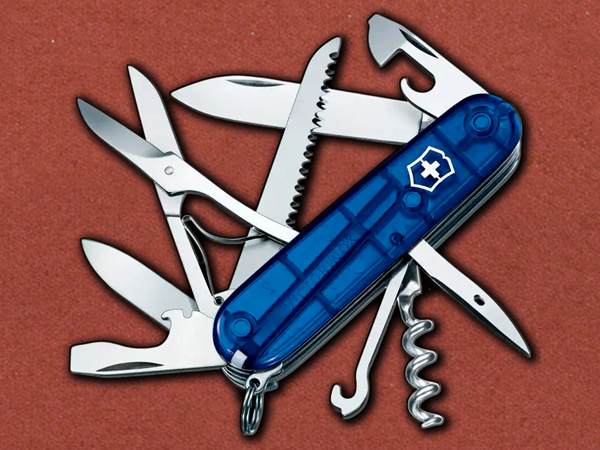 [Victorinox] Huntsman Blue Transparent (TP), Swiss Army Knife