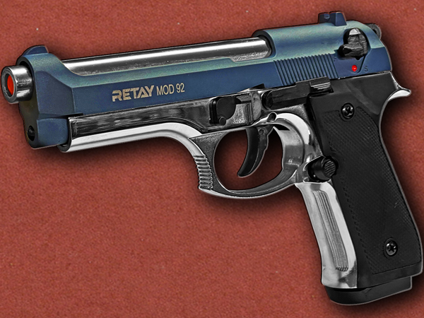 9mm Blank [Retay] Beretta 92FS Chrome/Blue