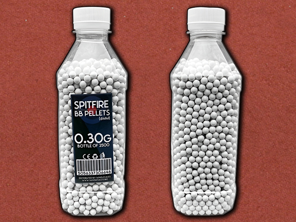 6mm [SPITFIRE] Tub of 2500 Plastic BB for Airsoft Guns