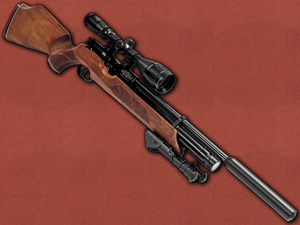 .22 [Weihrauch] HW100S Walnut, Silenced, Bipod, Scope KIT