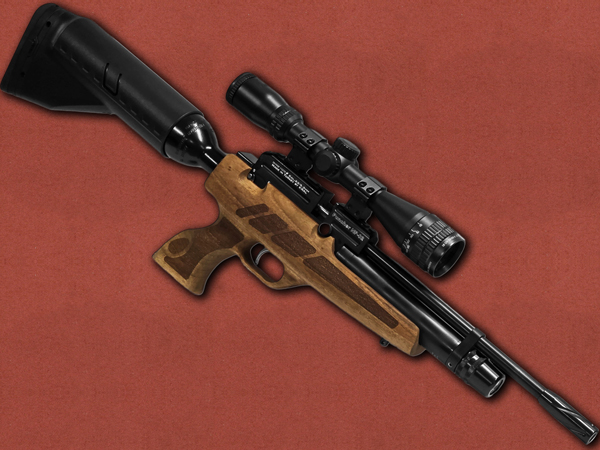 .22 [KRAL] NP02 Puncher, Walnut, Weihrauch Silencer