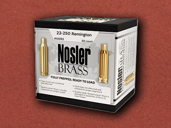 [Nosler] Custom Brass 22-250 (50) Count Pack NSL10065