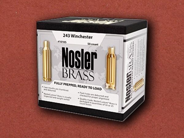 [Nosler] Custom Brass 243 Winchester (50) Count Pack NSL10105
