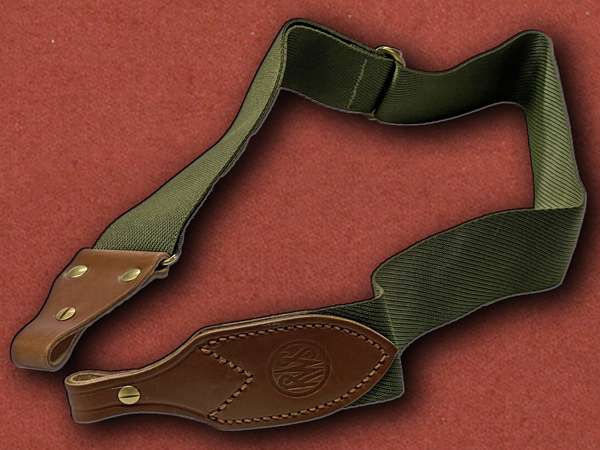[RWS] Green Canvas Adjustable Rifle Sling w/ Leather Loops