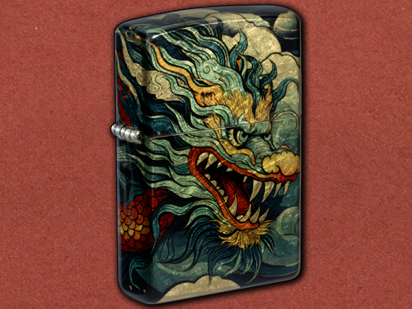 [Zippo] Flying Dragon Design 540° Fusion Tumbled Brass (46705)
