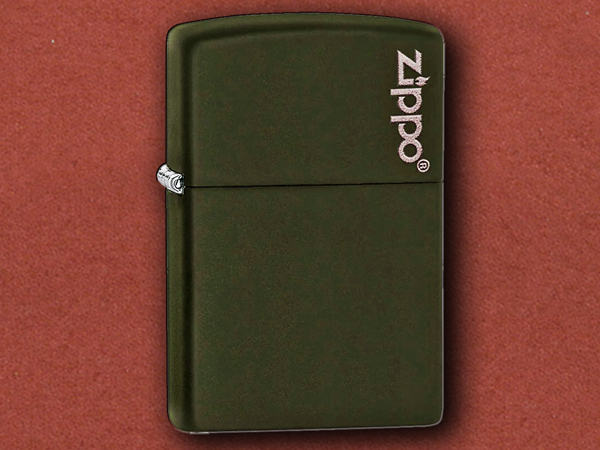 [Zippo] Classic Green Matte Zippo Logo