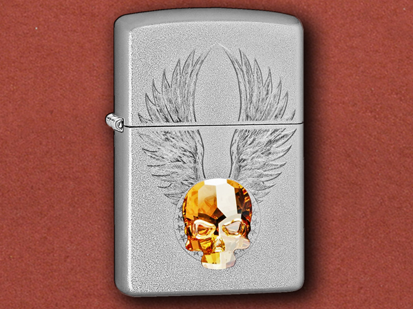 [Zippo] Gold Skull Design