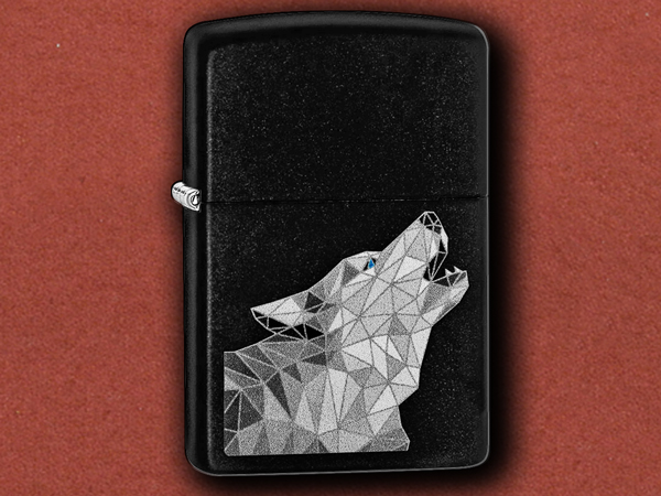 [Zippo] Wolf Black Matte Design