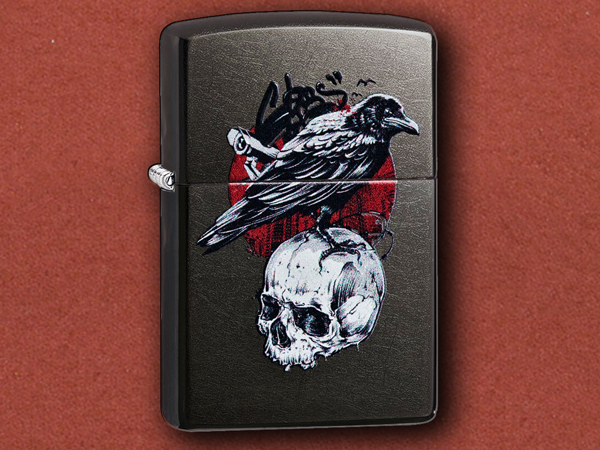 [Zippo] Raven Skull Design